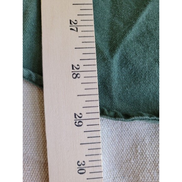 Lands End Mens XL 17 Shirt Button Up Green Logo Short Sleeve Canvas Duck Vtg 90s - Picture 12 of 12